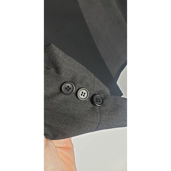 Elm Design Wool Blend Blazer Jacket 3 Large Lagenlook Stretch Corporate Goth - Picture 9 of 13